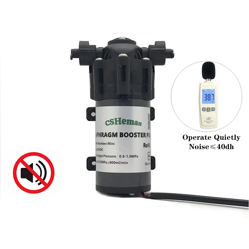 75GPD RO 24V Water Booster Silent Pump Reverse Osmosis Water System Pressure Increase Pump