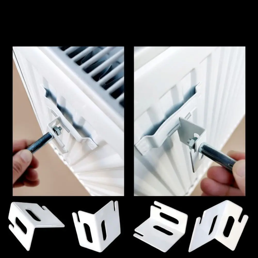 Steel Panel Radiator Wall Bracket Heavy Duty Fixing Hook Spring Lock Holder For Oerjia Central Heating Equipment