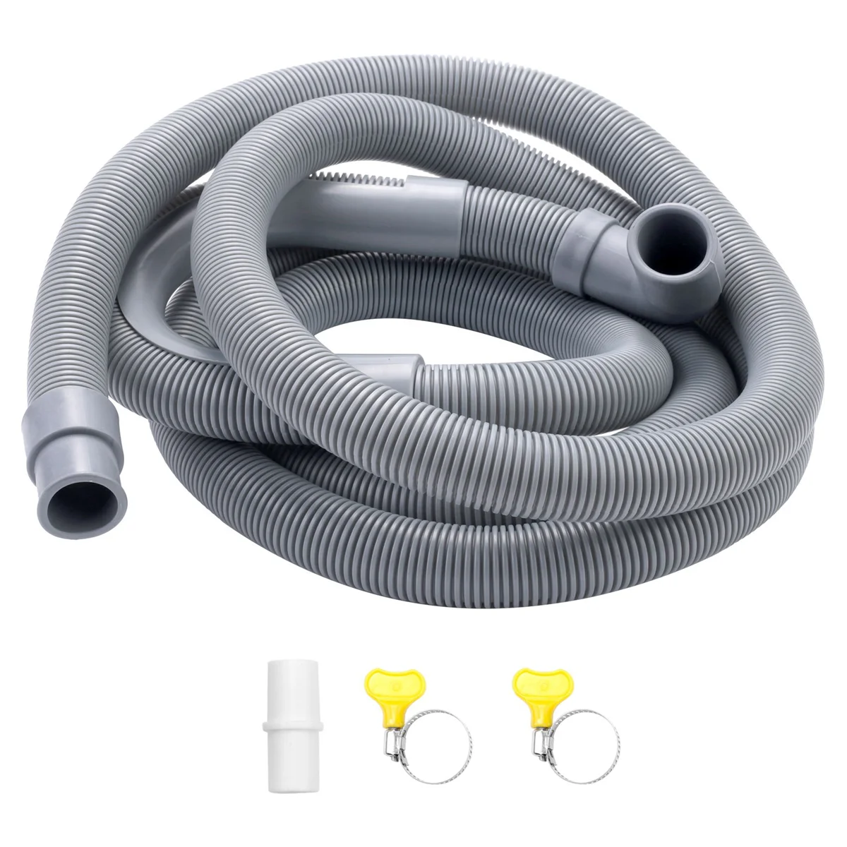 N85R เครื่องซักผ้าท่อท่อระบายน้ําเครื่องซักผ้า 2.5M ท่อระบายน้ํา Extension สําหรับเครื่องซักผ้าเครื่องล้างจานเครื่องอบผ้า