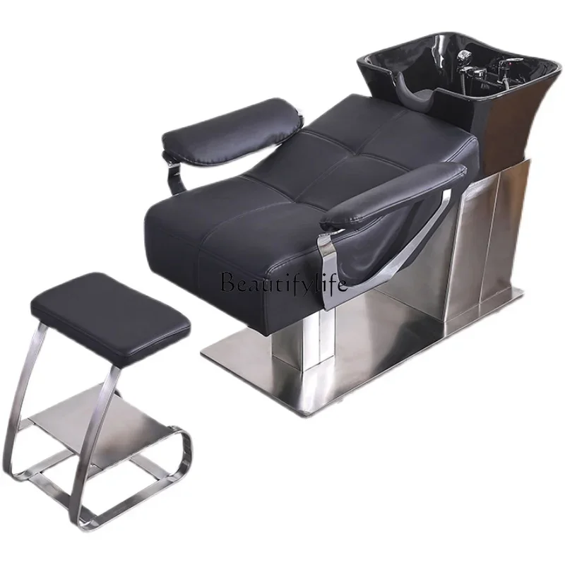 

New Shampoo Chair Hair Saloon Dedicated Hair Salon Hair Simple Flush Lying Half Salon Bed