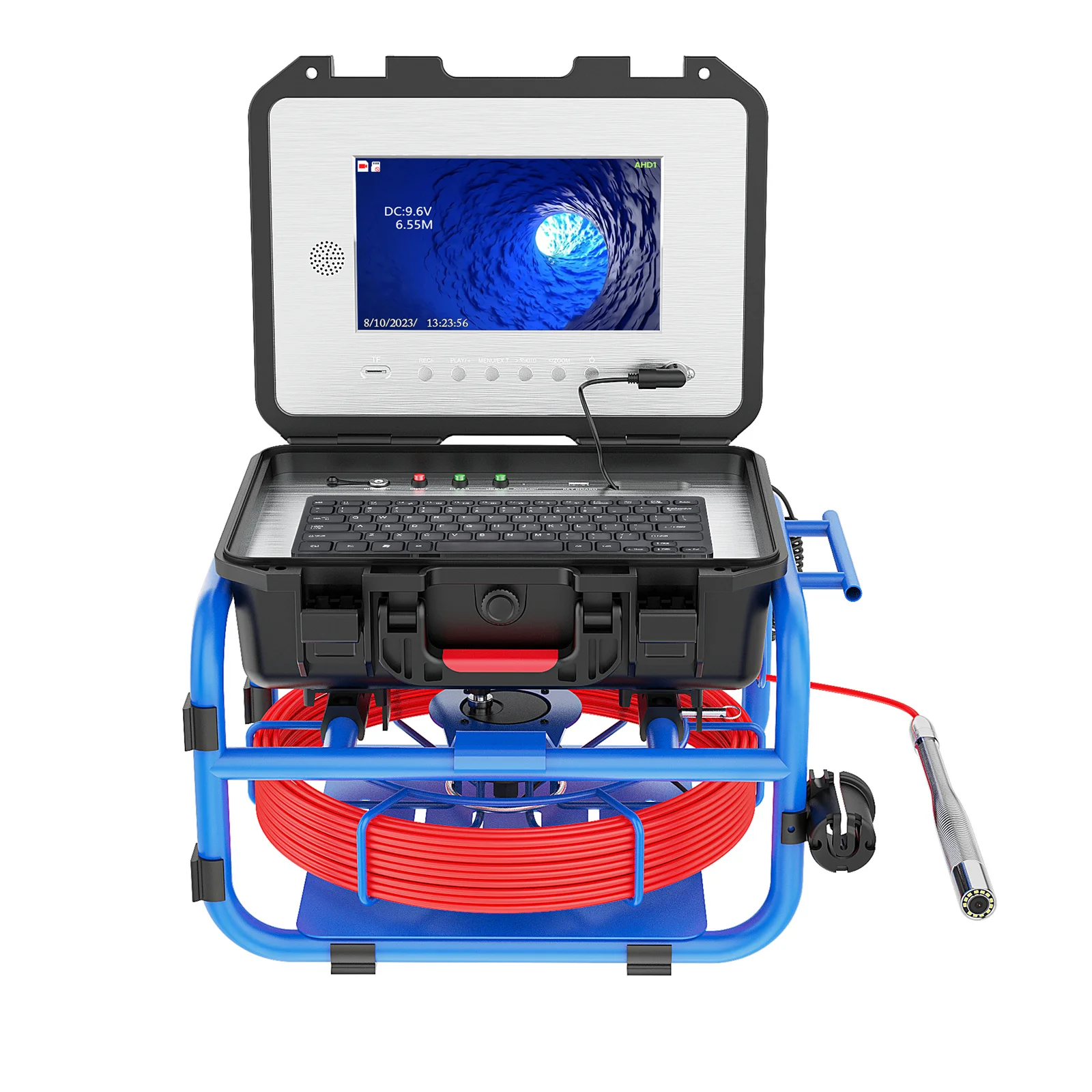 10 IPS Sewer Self-Leveling 512Hz Locator 7mm Cable 40M Drain Pipeline Video Endoscope