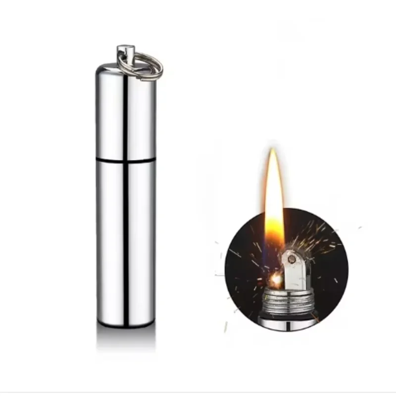 Retro Metal Grinding Wheel Tang Grass Retro Flint Kerosene Lighter Flame Gasoline Cigarette Cool Lighter Creative Gadgets