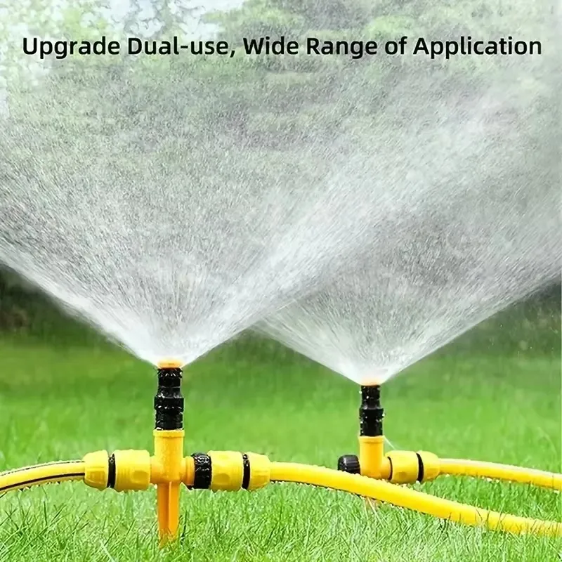 360° Rotating Automatic Lawn Sprinkler, Corrosion Resistant, Spike-In Garden Nozzle, Large Area Coverage, Adjustable Nozzle