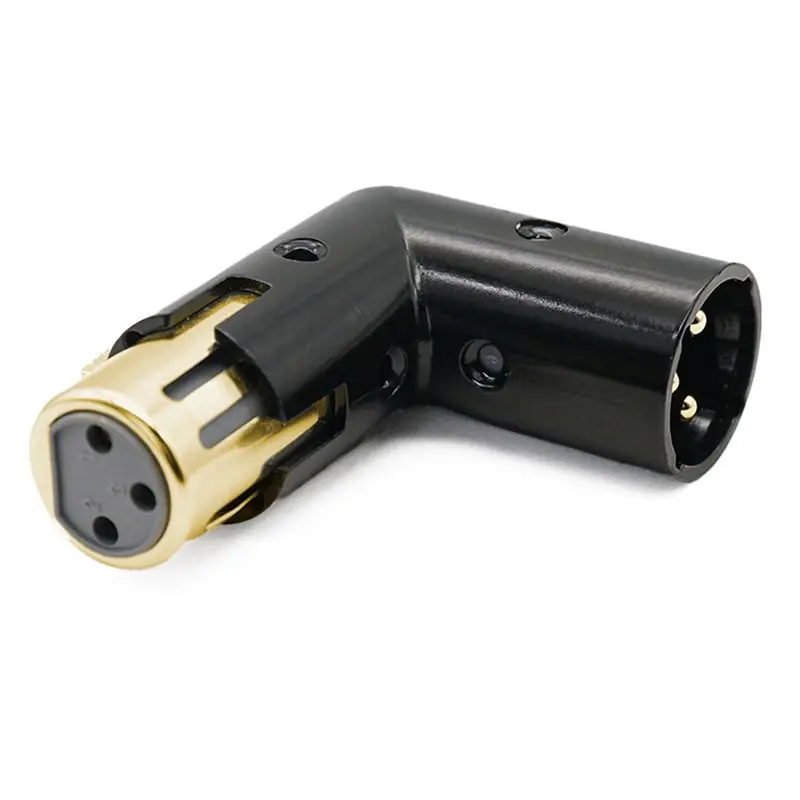 -[A51I Digital]4PCS Audio Adapter Plug 3Pin XLR Angle Adapter Adjustable Male To Female Right Angle XLR Adapter (XLR 90 Degree A