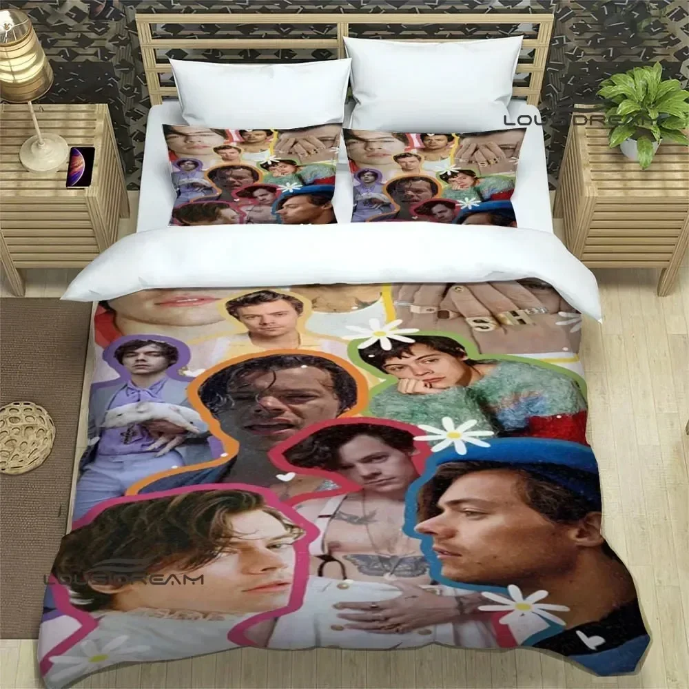 Singer H-Harry-Styles Bedding Sets exquisite bed supplies set duvet cover bed comforter set  bedding set luxury birthday gift