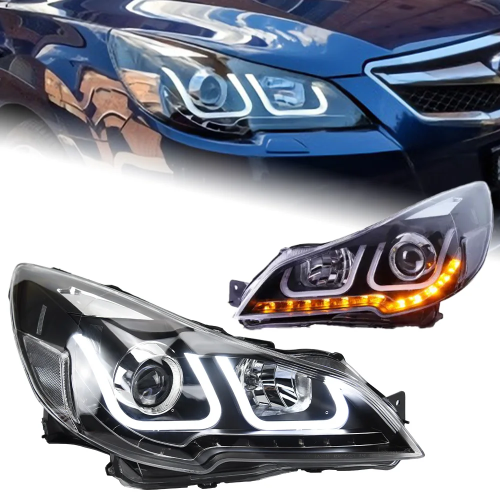 Car Styling Head Lamp For Subaru Outback Headlight Projector Lens 2010-2016 Legacy Dynamic Signal Drl Automotive Accessories
