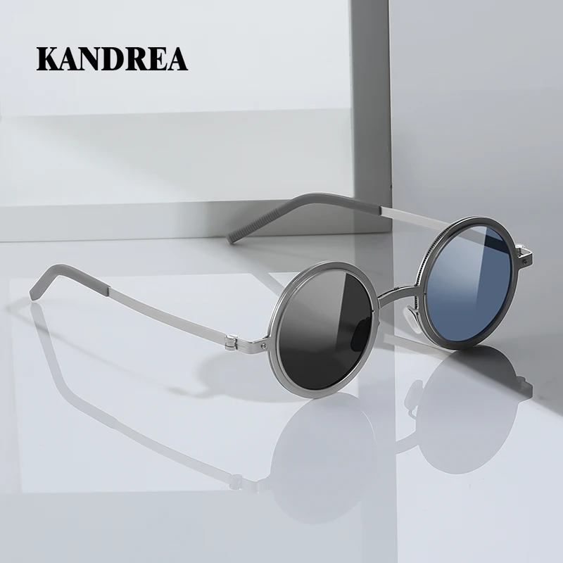 

KANDREA Синхронные вращающиеся регулируемые винтажные солнцезащитные очки с изменением цвета, поляризационные солнцезащитные очки UV400 с защитой от ультрафиолета 5203