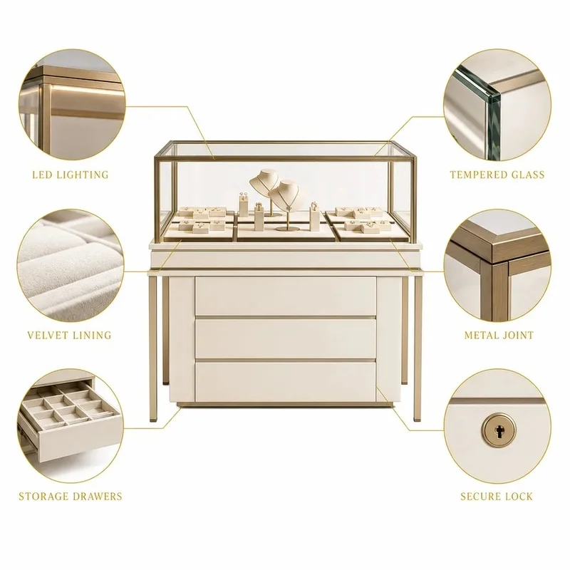 custom.Custom Glass Jewelry Display LED Lighted Watch Showcase Cabinet Jewelry Store Mall Boutique Retail Showroom