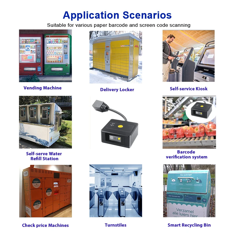 LONVILL Barcode Qr Code Scanner Barcode Scanner And Machine For Sale,fix Mount Reader With USB RS232 TTL