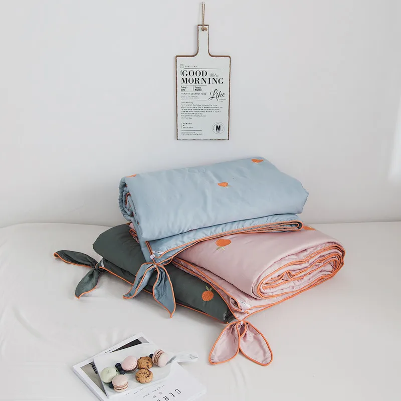 

40 Pieces Double-Sided Lyocell Summer Cooling Air Conditioner Quilt Ice Silk Waable Lightweight Blanket for Single And Doub...