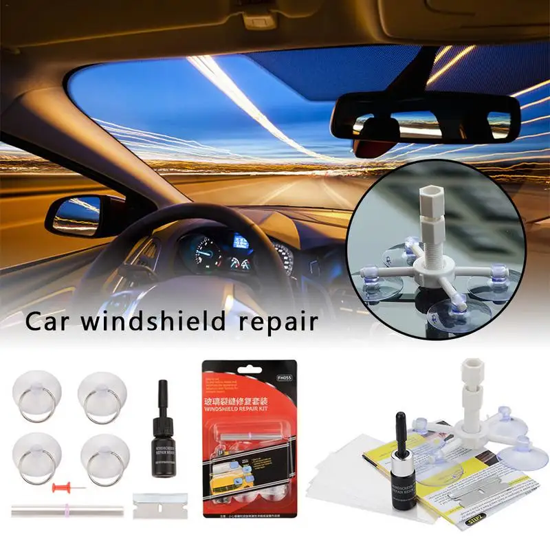 Car Windshield Windscreen Glass Repair Resin Kit Auto Vehicle Casement Fix Tool Car Windshield Cracked Repair Glue