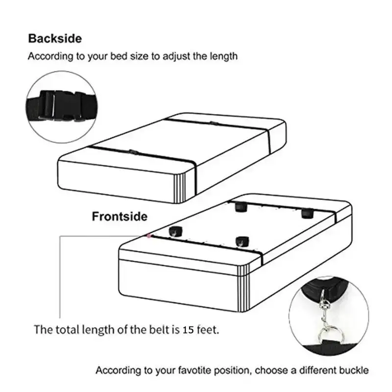 Sm Fun Plush Bed Binding with Props Hand And Foot Cuffs Restraint Webbing for Adult Products Wholesale Dropshipping