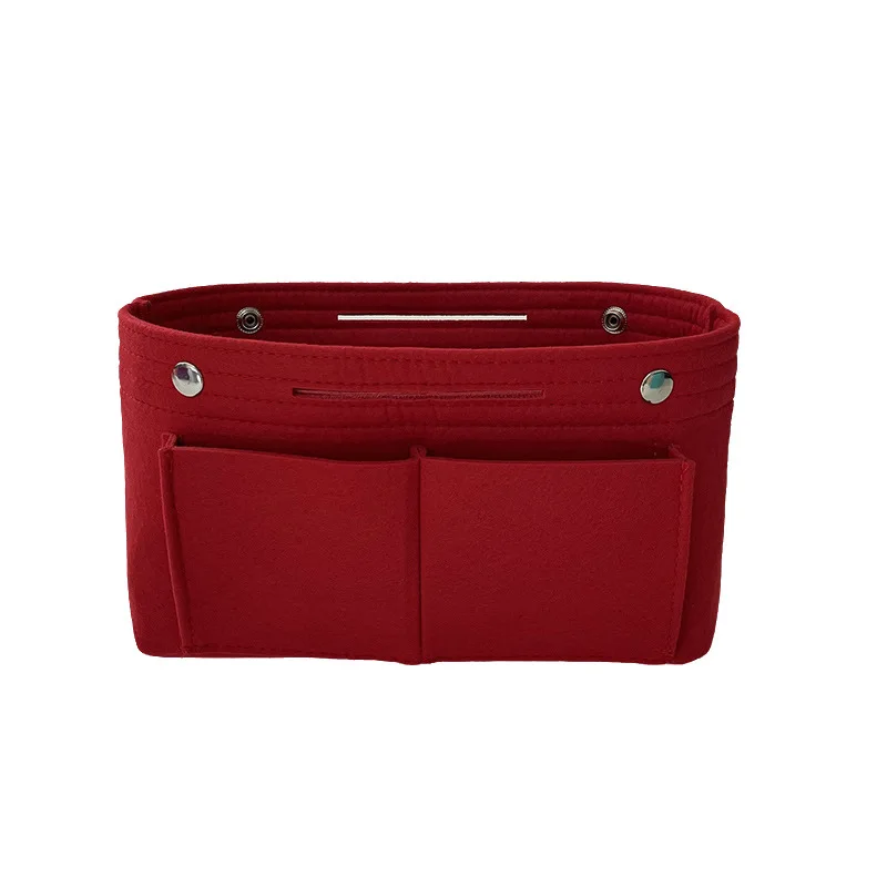 Bolsa de armazenamento de feltro, bolsa de cosméticos, bolsa de feltro de cosméticos de grande capacidade, bolsa de armazenamento multifuncional, bolsa de forro interno