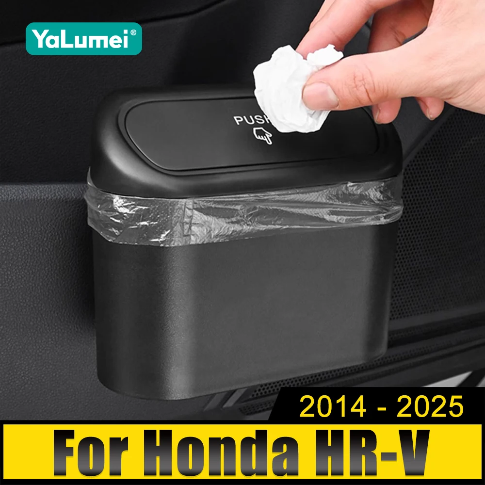For Honda HR-V HRV HR V 2014-2016 2017 2018 2019 2020 2021 2022 2023 2024 Portable Hanging Car Circular Trash Can Garbage Pocket
