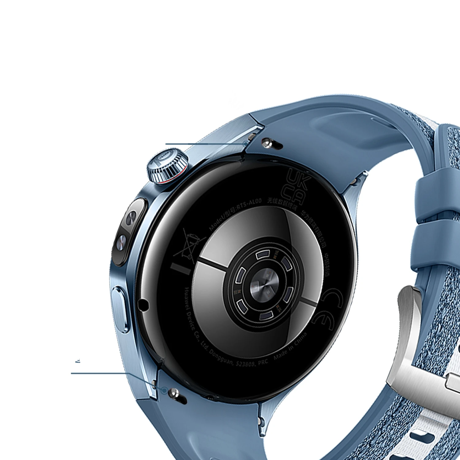 1:1 Cortical Silicone Composite Strap for Huawei Watch 5 46 No Gaps Rubber Band for Huawei Watch 5 46 Casual Quick Release Band