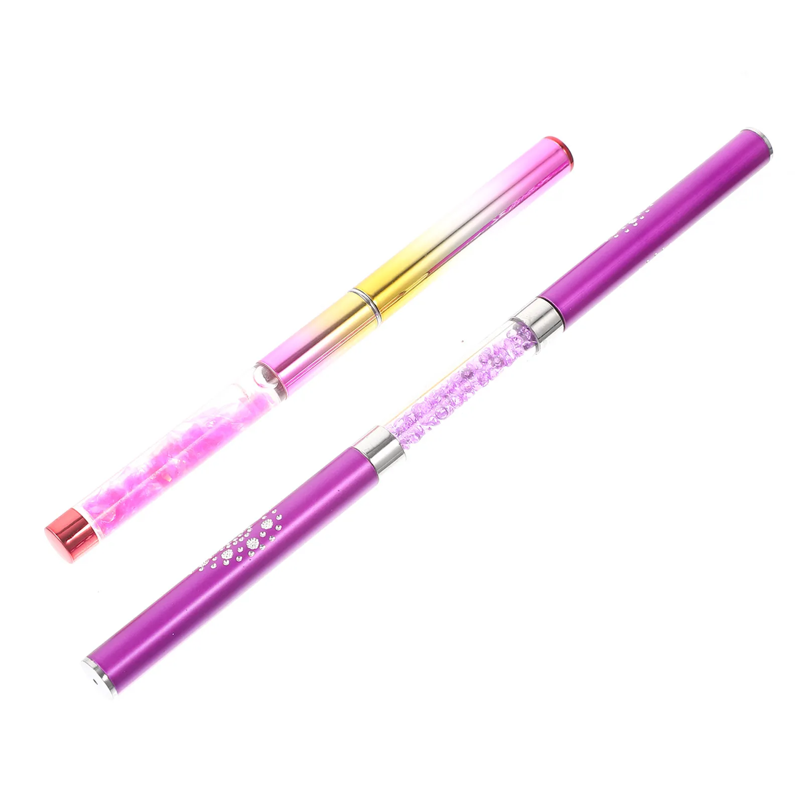 

2Pcs Nail Art Brush Pens Colored Portable Salon Tools for Nail Painting DIY Drawing Manicure Rhinestone Supplies