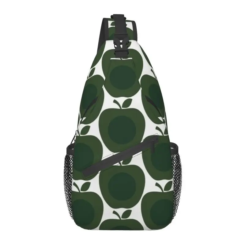 Orla Kiely Abstract Apples Pattern Sling Crossbody Backpack Men Custom Shoulder Chest Bag for Traveling Daypack