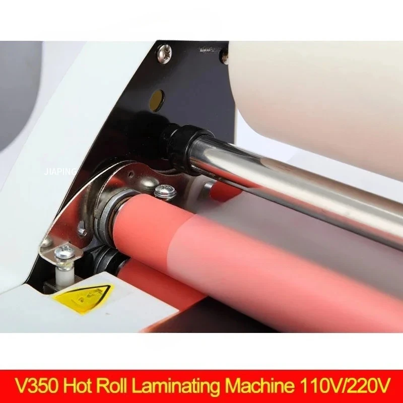 V350 Compatible Cold And Hot Laminator Machine Hot Roll Laminating with Electronic Temperature Control And Adjustable Speed 220V