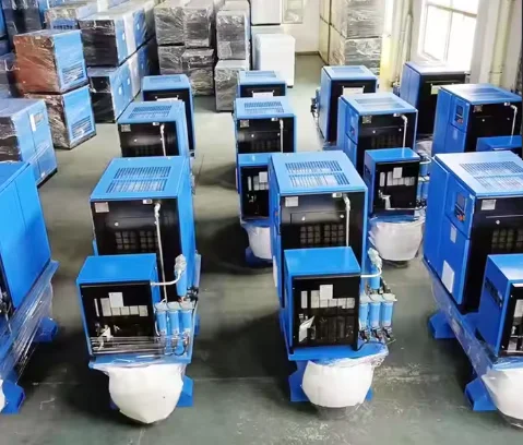 Industrial Rotary Screw Compressor 30 20 4 1 8 bar 16 bar 500 Liters CNC  Cutting Machine 15 kw Power 380v Voltage