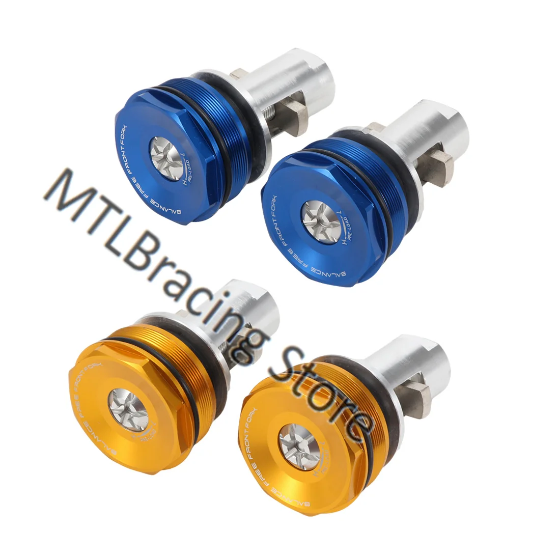 

Blue/Gold Front Tube Preload Fork Caps Bolts For SUZUKI GSXR1000R 2017-2023 51189-17K1 Fork Suspension Adjustable Screws Cover