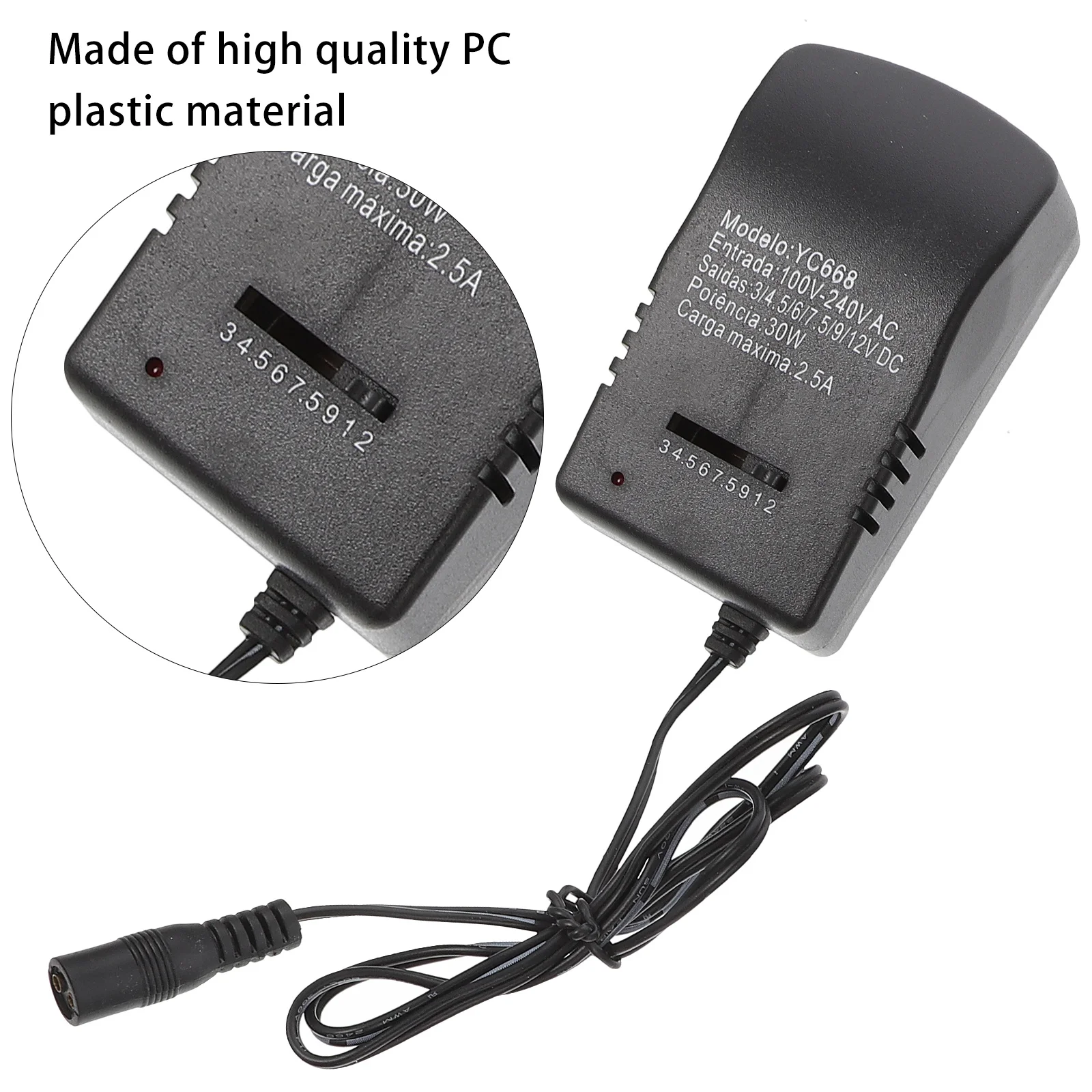 

1Set Universal Adjustable Power Adapter Pc Plastic Flame-Retardant Power Supply for Router Box LED Speaker Scanner