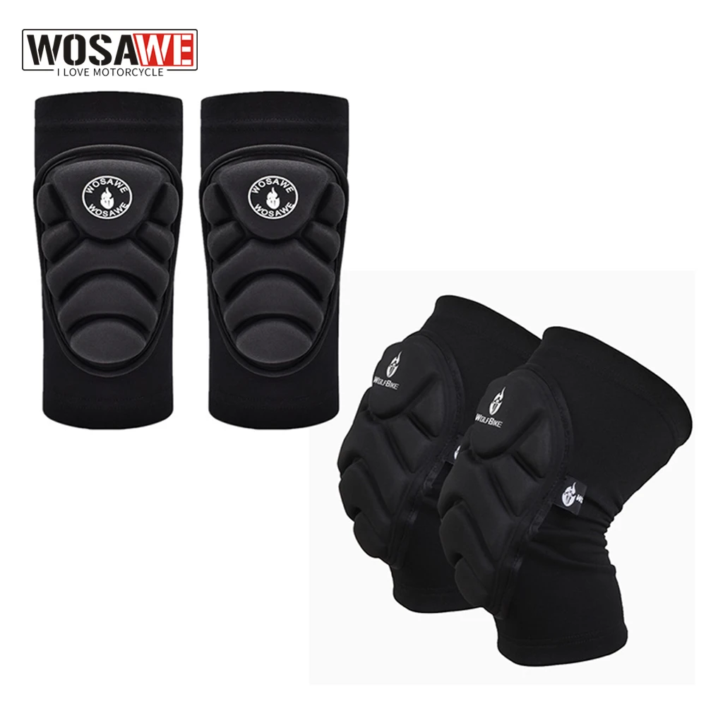 WOSAWE EVA Extreme Sports Elbow Knee Pads MTB Bike Motorcycle Protection Basketball Knee Guards Support Gear Adults Protector