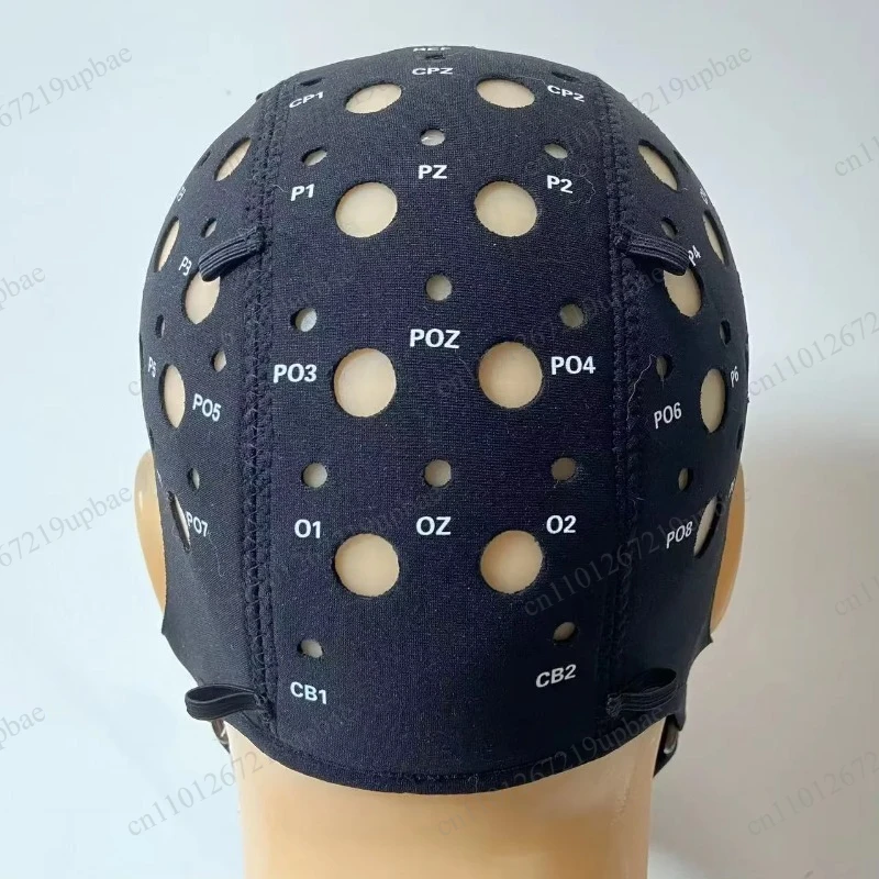 64‑Channel EEG Electrode Cap Rubber Sandwich Thickened Transcranial Positioning Cap Customizable for EEG Machine