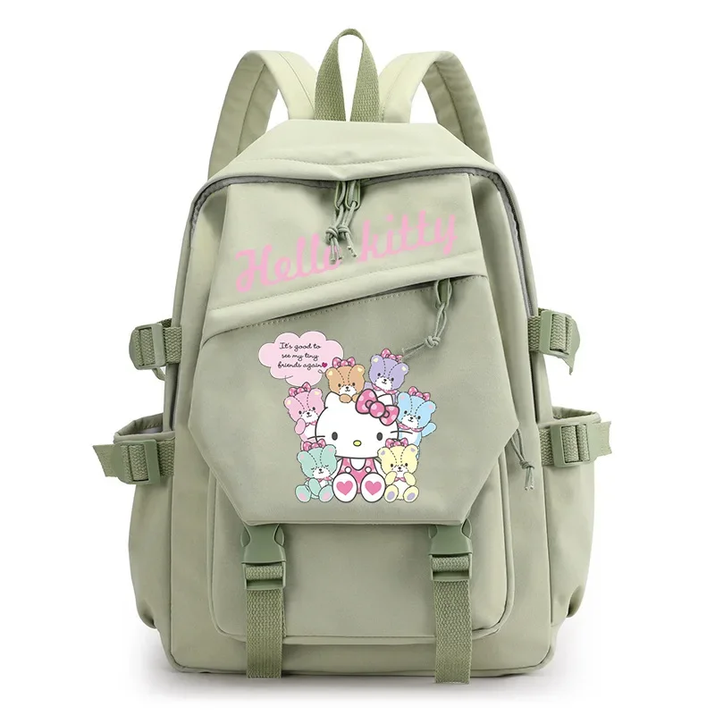 Sanrio Nieuwe Hellokitty Student Schooltas Warmte Overdracht Patch Bedrukt Schattige Cartoon Computer Canvas Rugzak