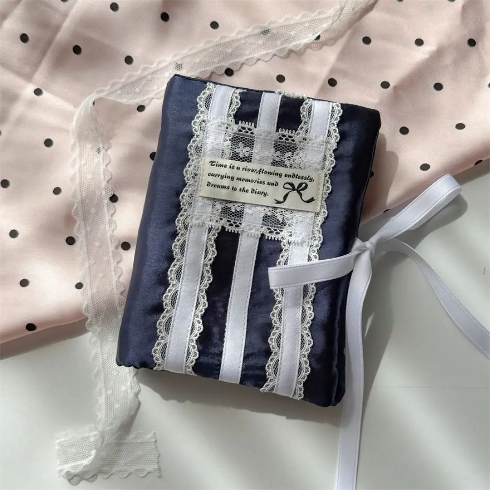 Photocard Holder Loose Leaf Scrapbook Notebook Cover 5 Holes M5 Handbook Cover Case Lace Bow INS Loose-leaf Notebook Cover Gift