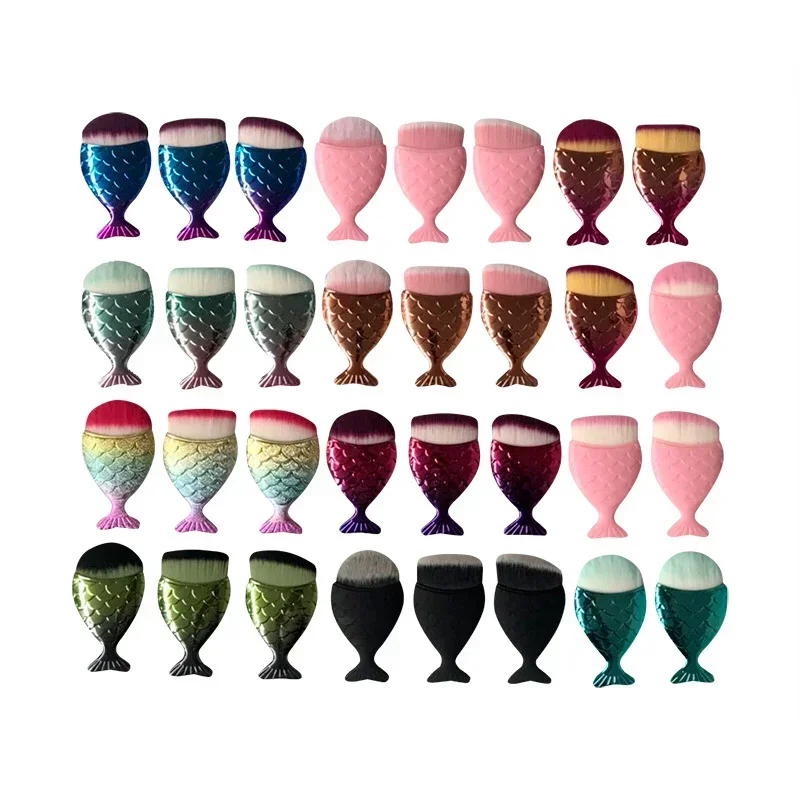 4 Types Plastic Nail Brush Cleaner for Acrylic Nail Art Manicure Care Remove Dust Powder