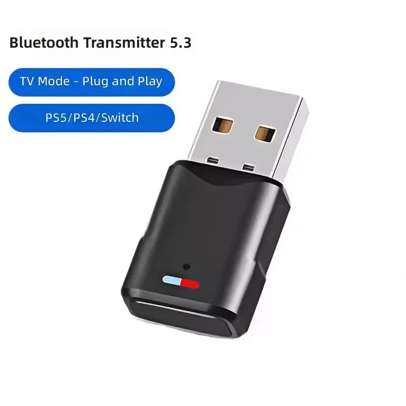 for PS5 for PS4 for Switch Bluetooth 5.3 Transmitter Receiver Headset Audio Adapter Wireless Gaming Console Audio Converter