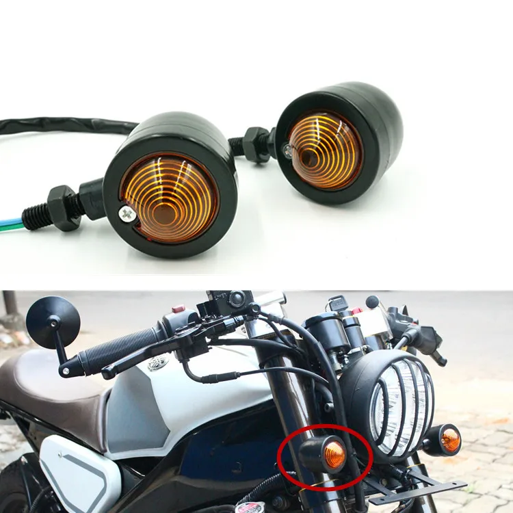 Universal Motorbike LEDWaterproof Aluminum Bullet Turn Signal Lights Indicator Running Brake Tail Lamp
