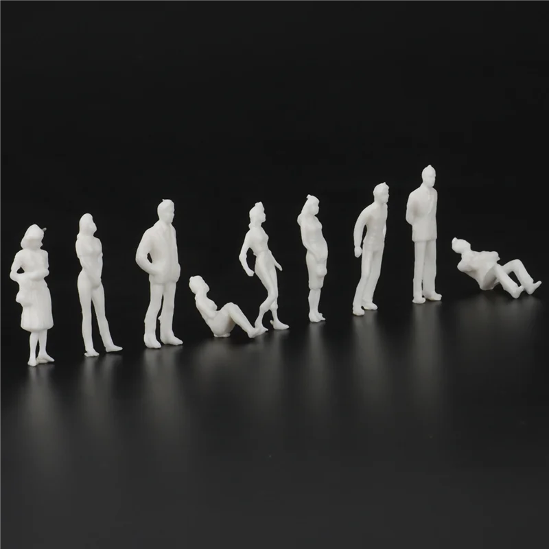ABWE-1:50 figurines blanches modèle Architectural échelle humaine modèle HO peuples en plastique, 200 pièces