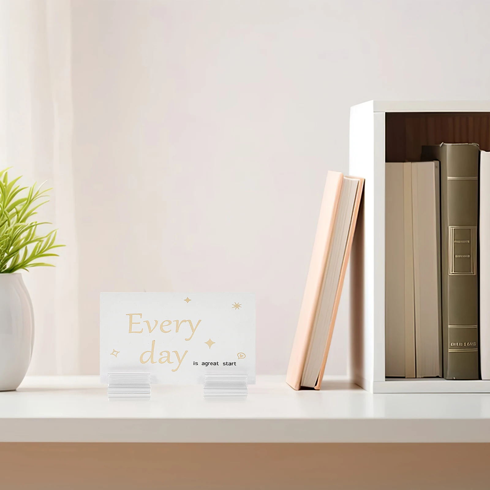 

50 pcs Label Clips Acrylic Sign Small Table Top Display For Retail Price Tag Holder Sneeze Guard Bracket Card Stand Ticket