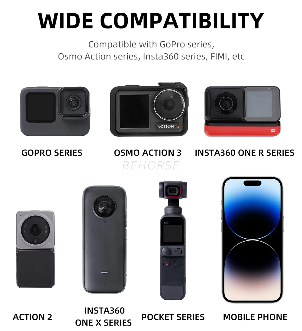 랜야드 달린 마그네틱 마운트 스탠드, 목 스트랩, 액션 카메라 액세서리, 고프로 DJI OSMO 액션 3 2 인스타 360 포켓 FIMI 시리즈용