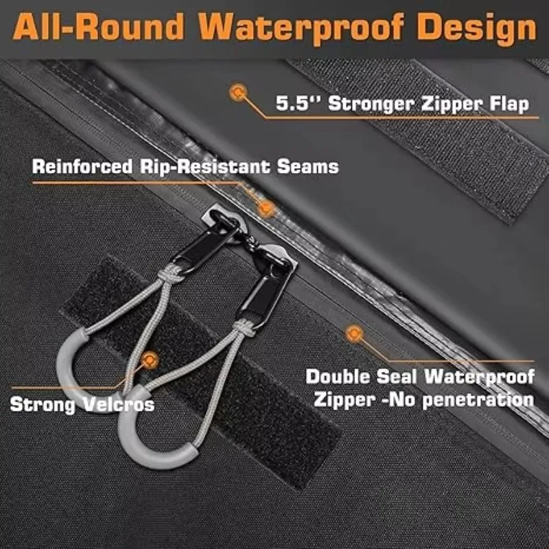 Waterproof 20 cubic foot roof duffel bag carrier for cars with a rack