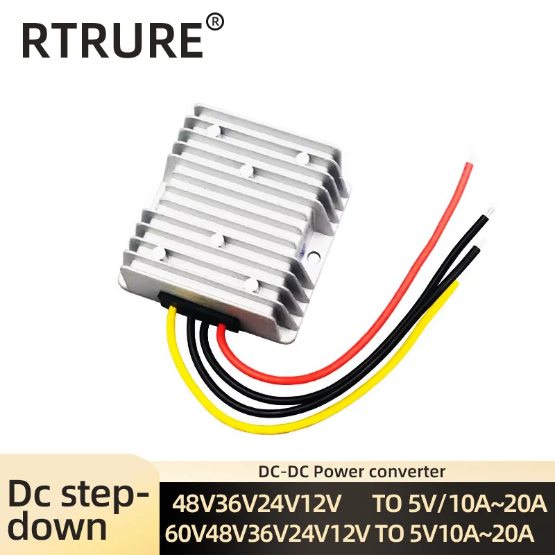 

12V 24V 36V 48V 60V to 5V DC Power Converter 10A 15A 20A Buck Regulator Step Down Voltage Supply Module For Car