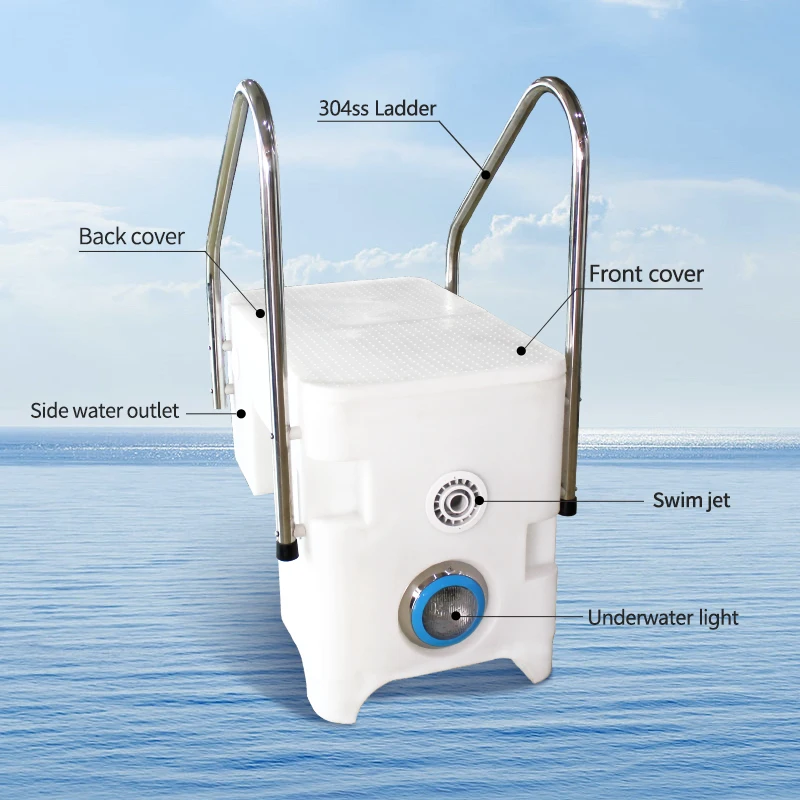 

Children's Pool Equipment Swimming Pool Pump and Filter with Handrail Pool Tools & Accessories