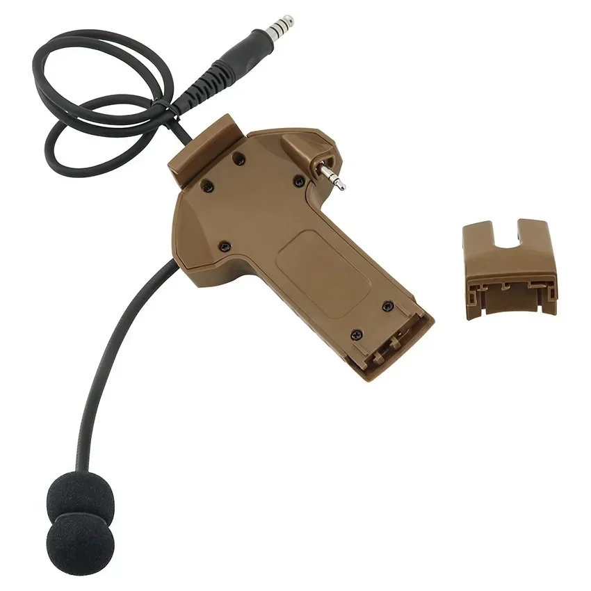 2023 New Tactical Headset External Microphone Kit Adapter with Tactical U94 PTT for Walker's Razor Electronic Shooting Earmuffs