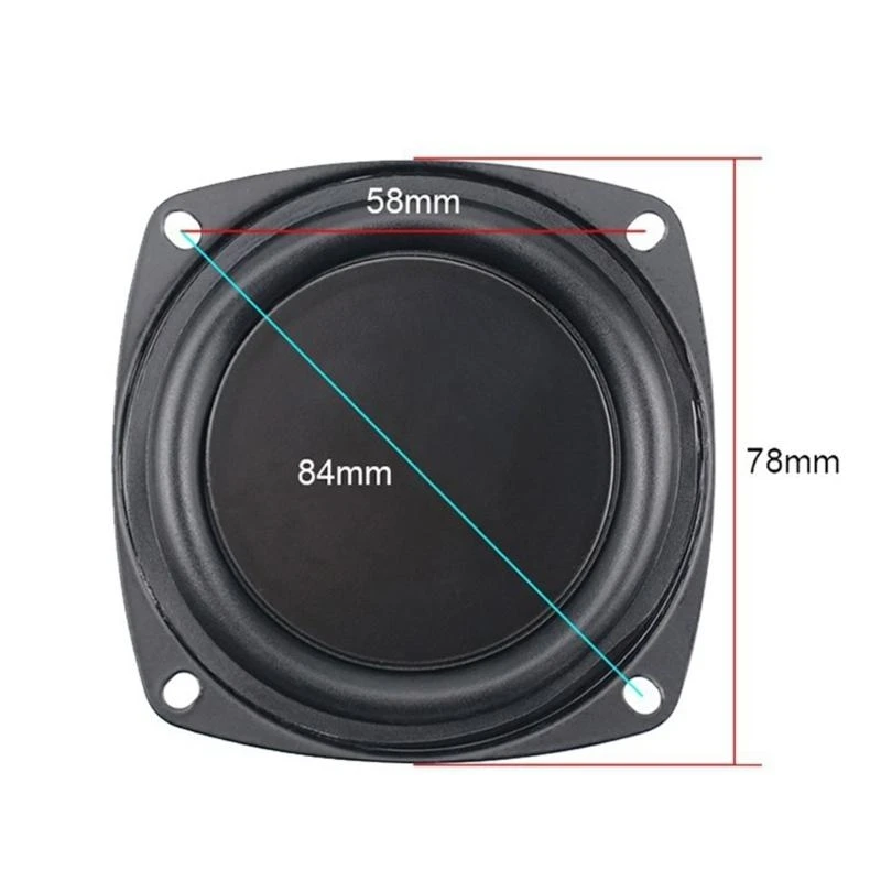 

JU64 Universal Woofer Radiator Bass Passive Speaker 2/3/4inch Low Frequency Loudspeaker Diaphragm Vibration Plate DIY