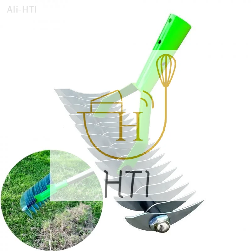 1Pcs Heavy Duty Garden Scarifying Rake Head Multifunctional Lawn Thatching Rake for Yard Grass Weed Removal