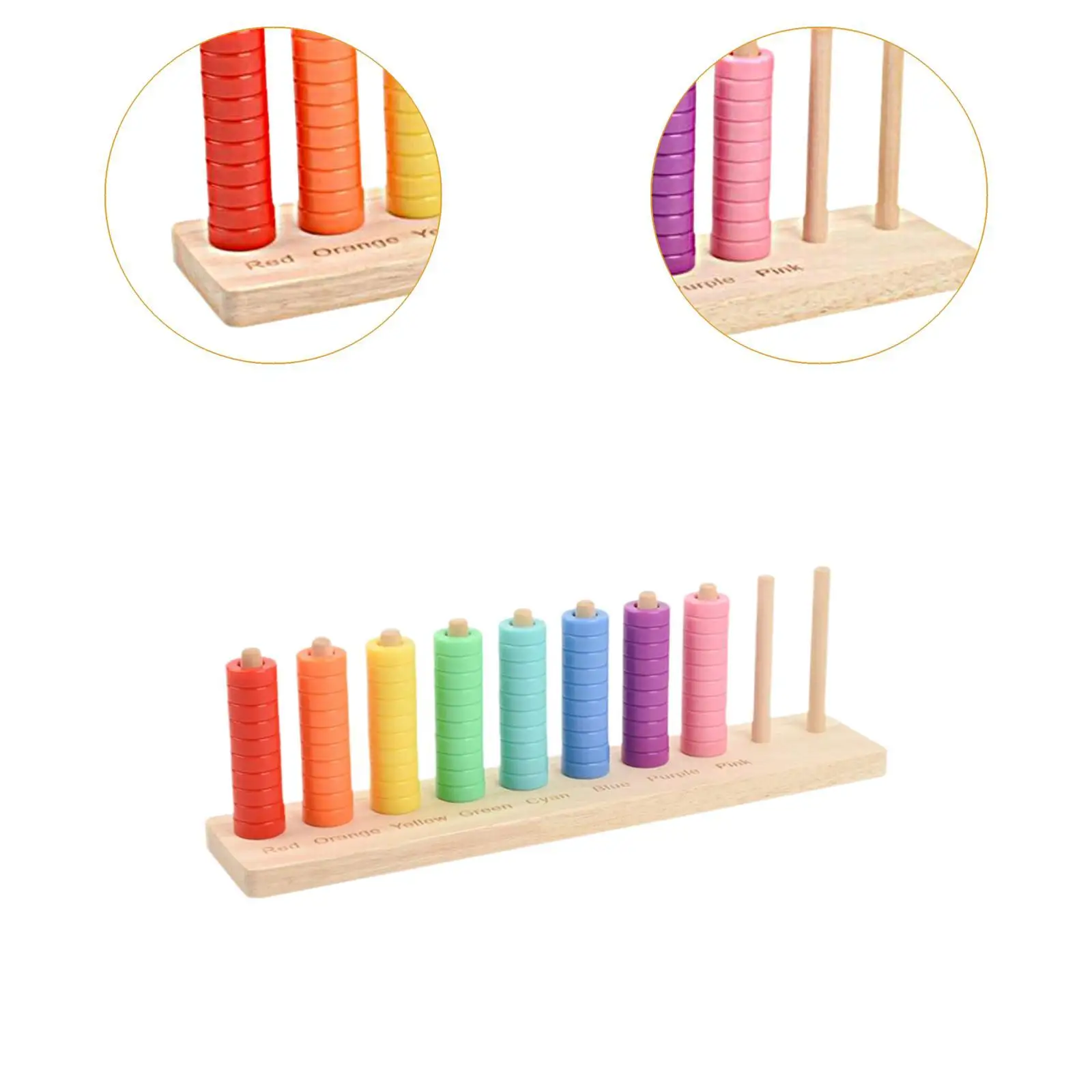 木製の色分け積み重ねおもちゃ 3～6歳の子供向けの創造性を育むおもちゃ