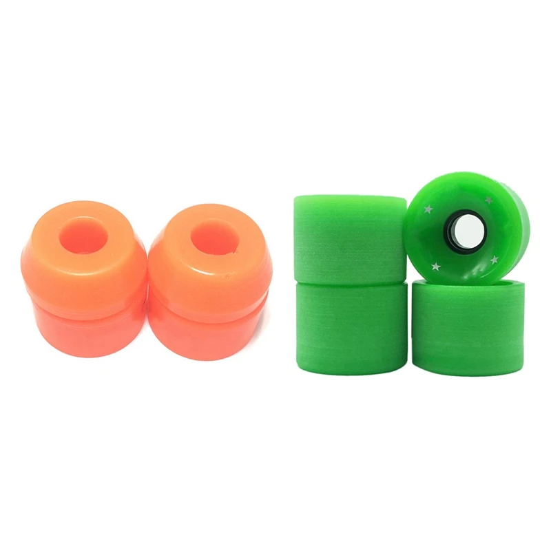 Minilogo Skateboard Shock Absorber 94A Rebound Polyurethane Pad & 80A Frosted Big Wheel Slide Pulley Pouring Wheel