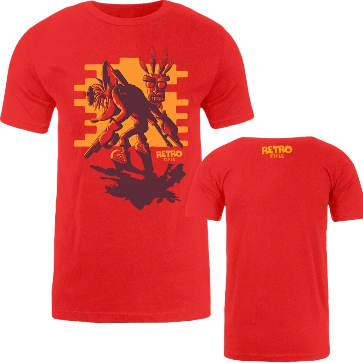 Retro Rifle - Men's T-Shirt - Bandicoot Graphic Printing High-end Luxury Unisex Style Both of Men and Women