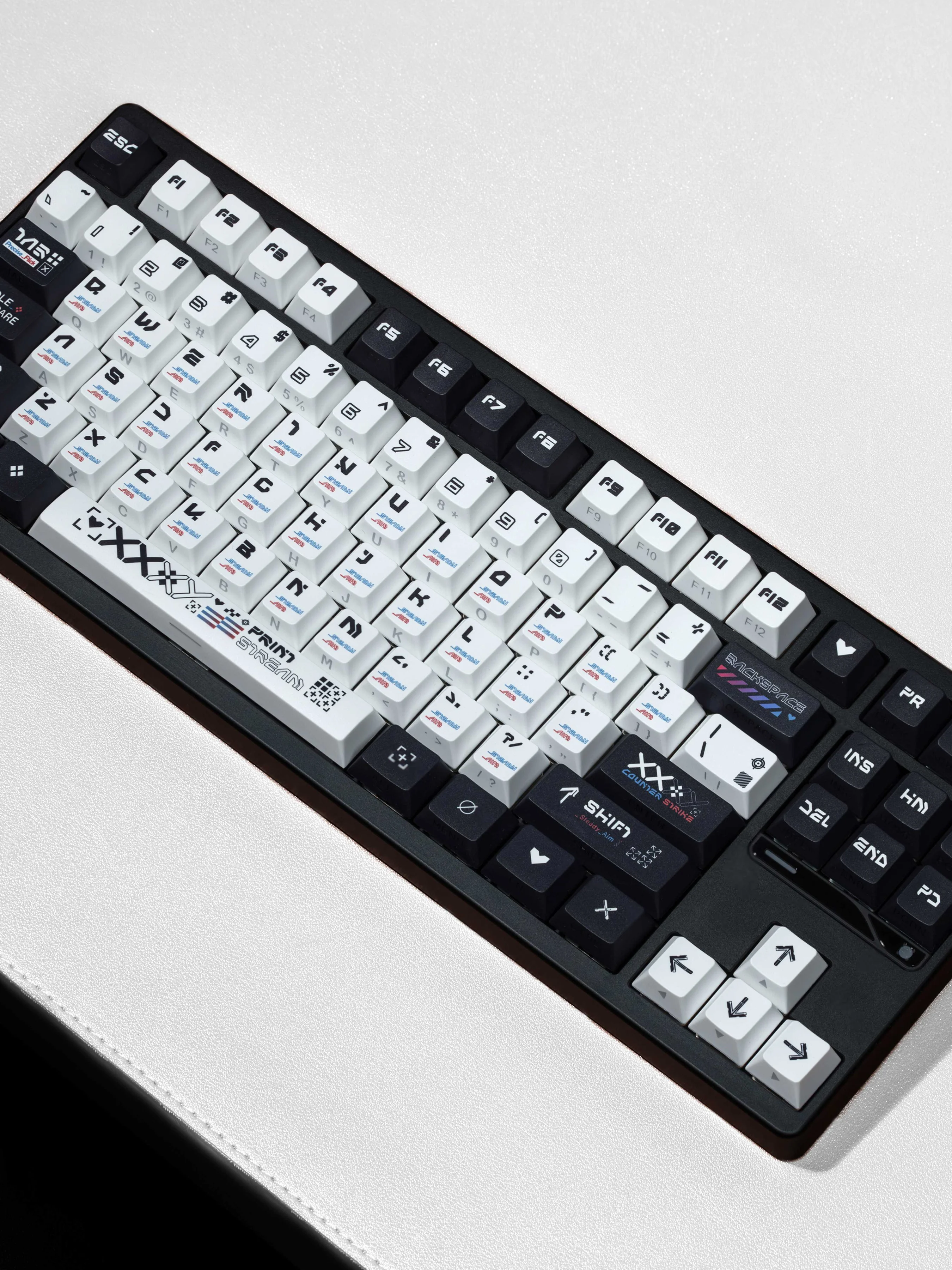 Klawisze Print Stream Dye-Sub PBT z bocznym podświetleniem, profil Cherry, układ DE/FR/KR/RU/AR/JP/ES do klawiatury mechanicznej, układ ISO, CS GO — zdjęcie produktu 7