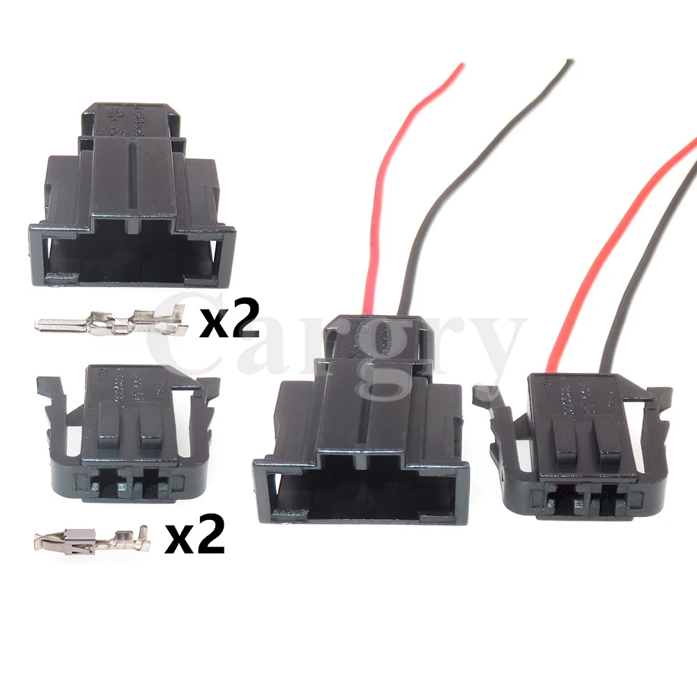 1 Set 2P 1-929588-1 191972702 Automobile Starter Male Plug Female Socket For VW Audi Car ABS Sensor Wiring Harness Connector