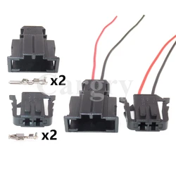 1 Set 2P 1-929588-1 191972702 AC Assembly Automobile Male Plug Female Socket For VW Audi Car ABS Sensor Wiring Harness Connector