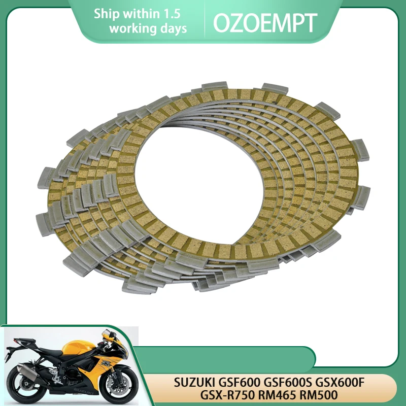 

OZOEMPT Fibrous Clutch plate Apply to SUZUKI GSF600 GSF600S GSX600F GSX-R750 RM465 RM500