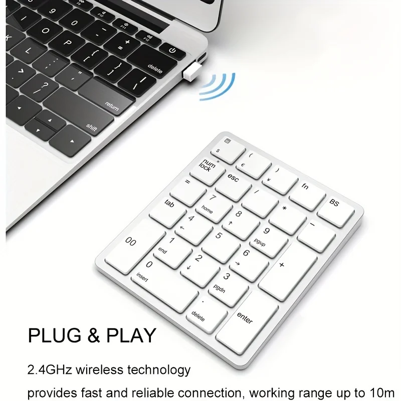 

Wireless Digital Keyboard, 26-key Digital Keyboard With 2.4 G Mini USB Receiver, Portable Digital Keyboard For Laptops, Computer