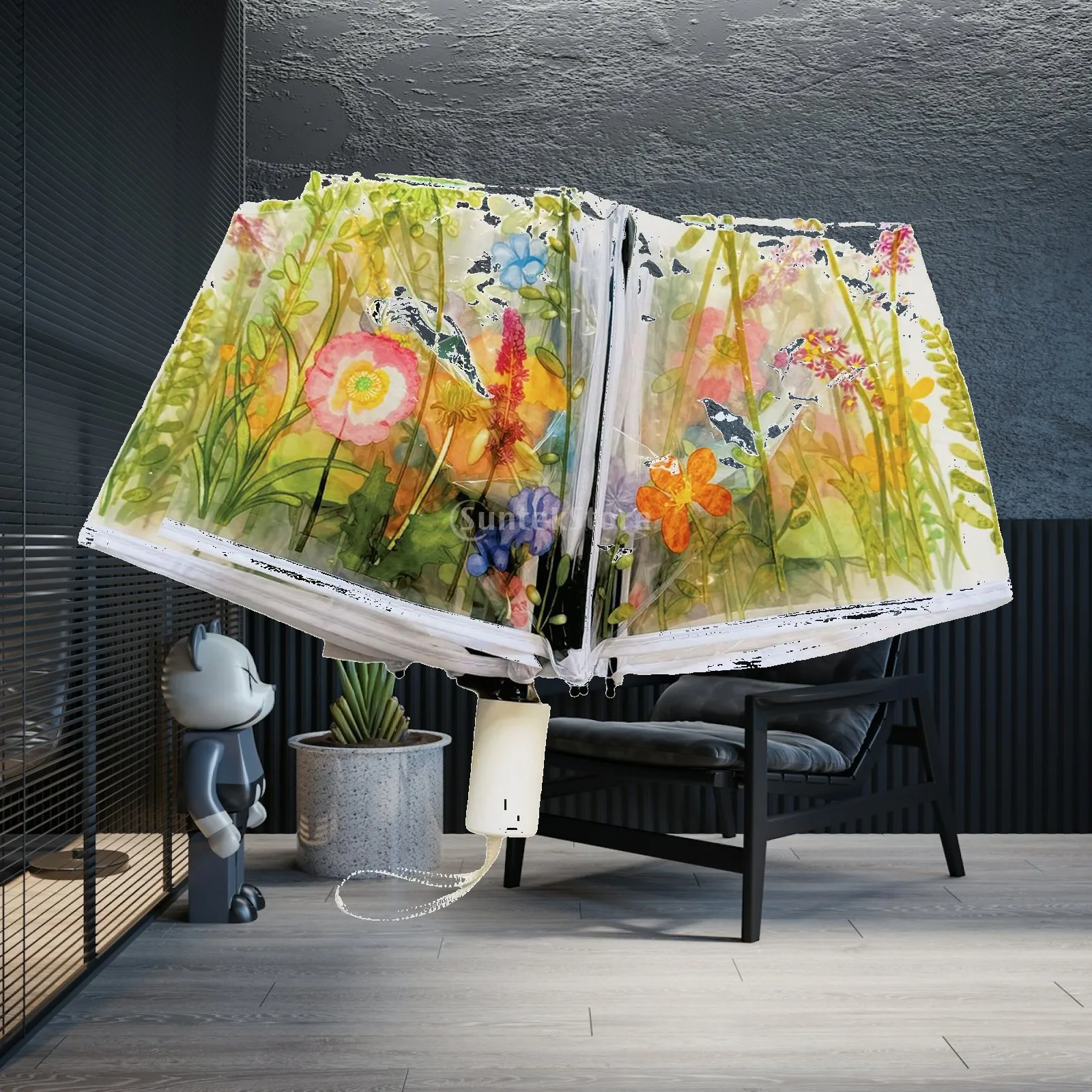 Transparent Umbrella Thickened Clear Three Fold for Girl Gift Kids Outdoor